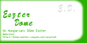eszter dome business card